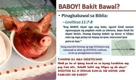 Bawal Ang Baboy Ayon Sa Bible