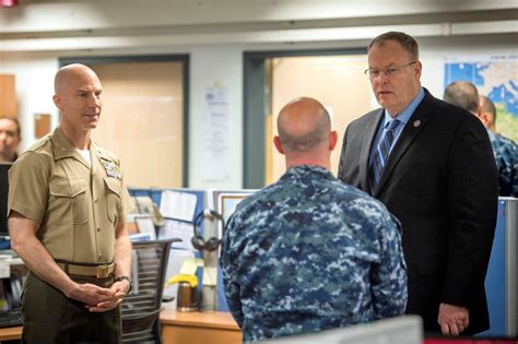 Us Deputy Defense Secretary Bob Work Meets With Service Members
