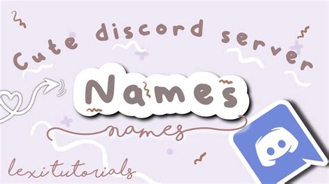 20 Cute Discord Server Names Discord Tutorial Youtube