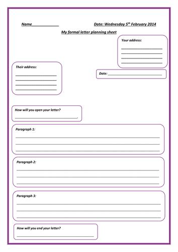 Other good spelling games for ks2 children include rainbow. Formal letter planning sheet | Teaching Resources