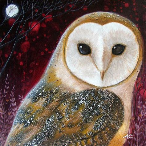 Owl Power Animal Painting By Amanda Clark