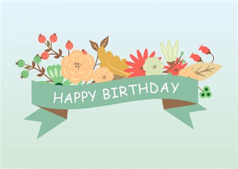 Blue flower wave border fun happy birthday card design. Create Your Own Happy Birthday Cards | Free Printable ...