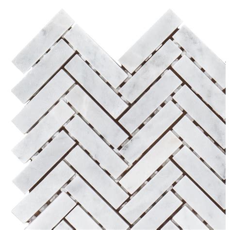Jeffrey Court Jet Stream 3 In X 6 In X 8 Mm Honed Marble Stone Mosaic