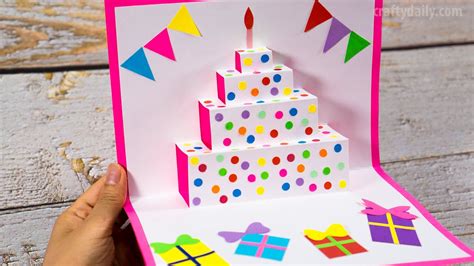 Kids love to decorate cakes! DIY Birthday Cake Pop Up Card | Easy Pop Up Card Tutorials ...