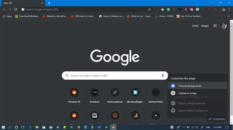 How To Set Custom Backgrounds In Chrome New Tab Page