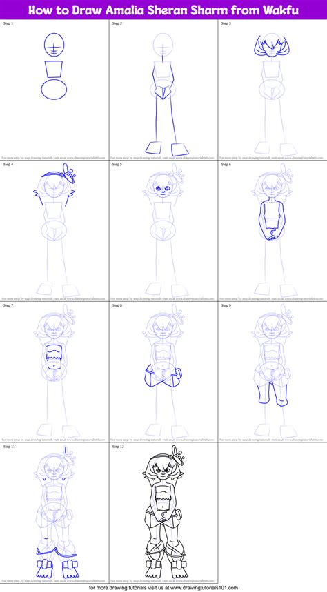 How To Draw Amalia Sheran Sharm From Wakfu Wakfu Step By Step