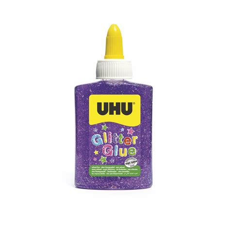 Uhu Glitter Glue Purple Bottle 90gr 49996 Toys Shopgr