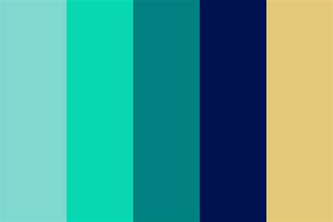 Greens And Blue Color Palette