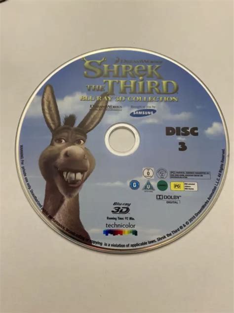 Shrek The Third 3d Blu Ray Dvd Only No Case Free Sh 699 Picclick