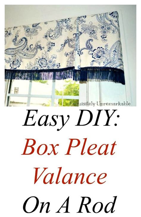How To Make A Box Pleat Valance Box Pleat Valance Homemade Curtains