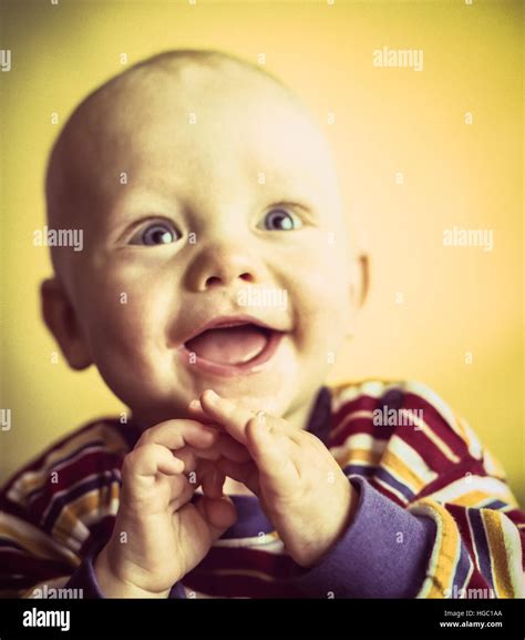 Happy Smiling Baby Boy Stock Photo Alamy