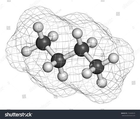 Butane Hydrocarbon Molecule Commonly Used As Fuel Gas Alone Or