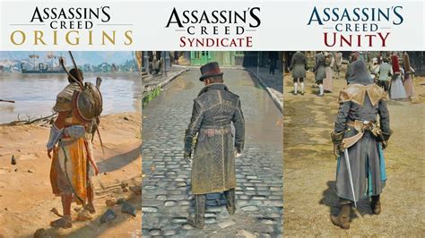 Assassin S Creed Origins Vs Syndicate Vs Unity Graphics And Gameplay