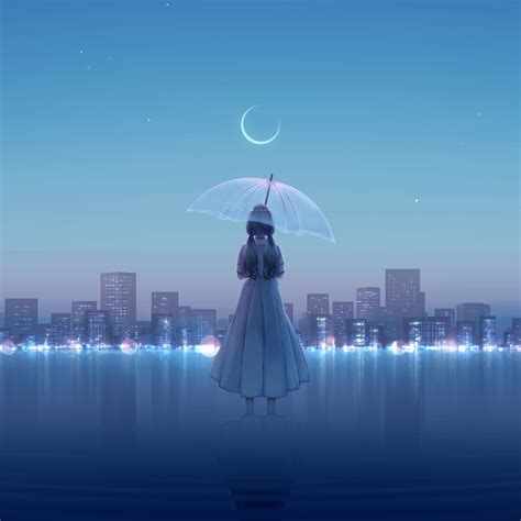 2048x2048 Resolution Anime Girl In Water Ipad Air Wallpaper