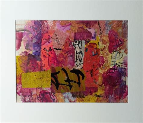 Original Abstract Art Mixed Media Collage Acrylic Painting Etsy