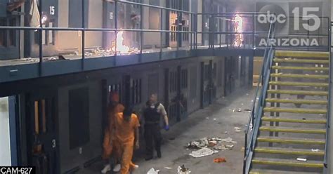 New Videos Show Inmates Lighting Fires Outside Arizona Prison Cells