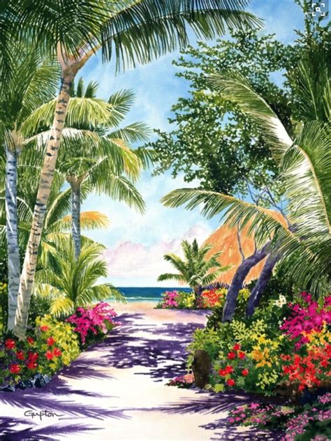 Pin By Peter Meijers On Fantasie Tropical Painting Caribbean Art