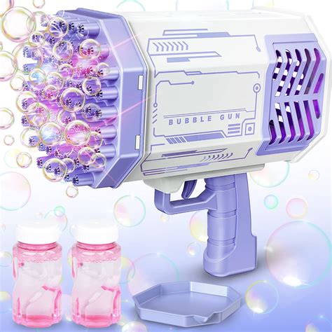 buy upgraded bubble gun 69 holes bubble machine gun w colorful led lights tik tok bubble