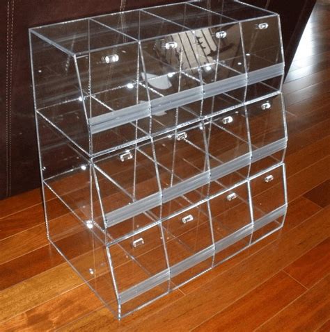 Acrylic Multi Bin System Candy Dispenser Divided Bins Candy