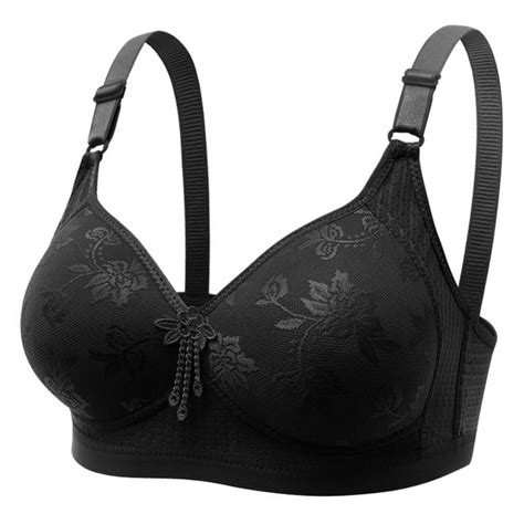 Big Size Flower Wireless Push Up Bra Big Cup For Big Breasted Women Fat Full Coverage Thin Wire