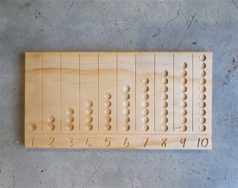 Montessori Wooden Counting Number Board Ten Board Small Etsy Denmark