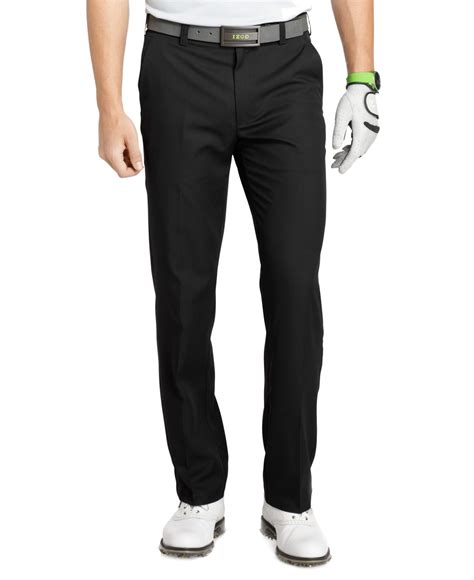 Lyst Izod Golf Pants Slim Fit Flat Front Pants In Black For Men