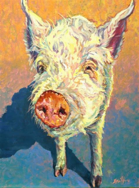 Daily Painters Abstract Gallery Colorful Contemporary Pig