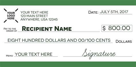 Signage 101 Giant Check Uses And Templates Blog