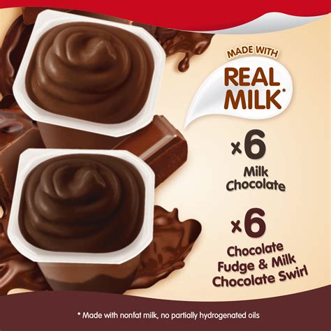Buy Snack Pack Chocolate Fudge Milk Chocolate Swirl And Chocolate Pudding