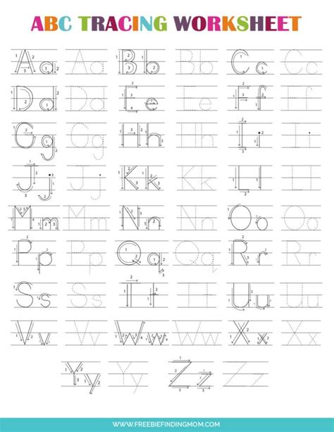 Printable Preschool Tracing Worksheets Alphabet