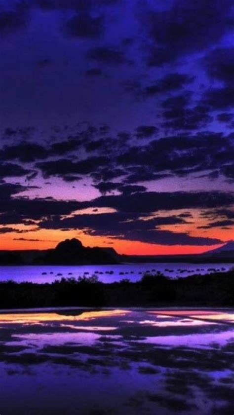 Sunset Lake Powell Utah Usa Source Nature