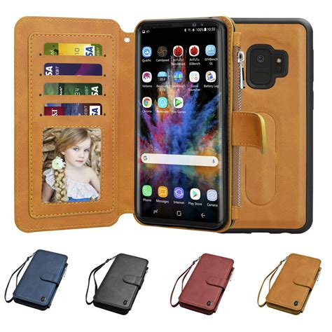 Njjex Wallet Phone Cases For Samsung Galaxy S9 S9 Plus S10 S10