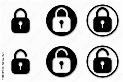 Set Of Lock Icons Lock Icon Safety Symbols Vector Illustration