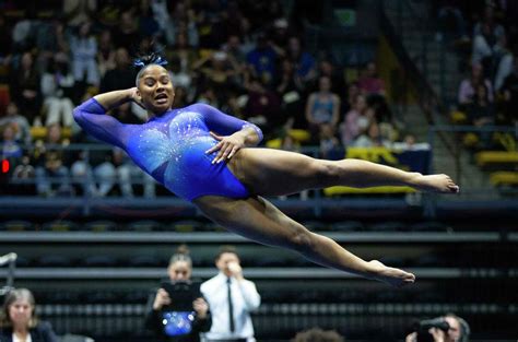 Emjae Frazier Leads Cal Gymnastics To Tie With Ucla Sister Margzetta