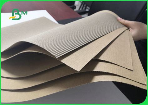 Durable B Flute Brown Corrugated Paper Sheets And Pads 125gsm 100gsm