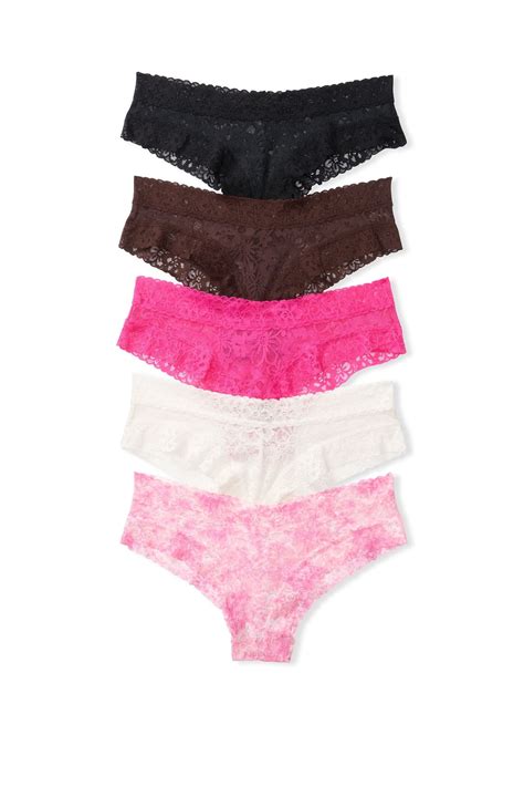 buy victoria s secret black nude and pink multipack lace cheeky panty from the next uk online shop