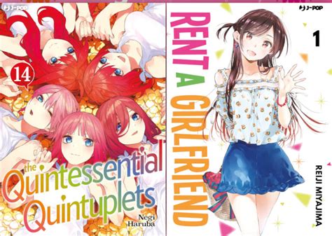 Rent A Girlfriend And Quintessential Quintuplets - J-Pop pubblica Girls Girls Girls, bundle dei fumetti Rent a Girlfriend