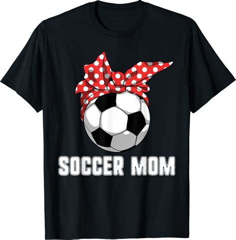 soccer mom mothers day cute bandana football t women mama t shirt clothing