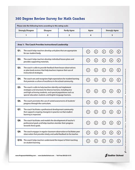 Math Survey Questions For Teachers Evaluation Forms For Principals