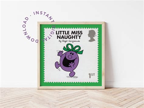 Printable Little Miss Naughty Print Mr Men Poster Girls Etsy