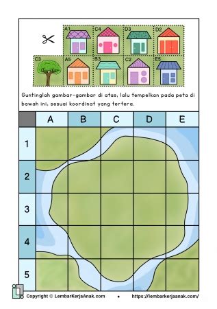 Koordinat Sederhana | Gunting - Tempel | Tema Rumah - Download - Lembar