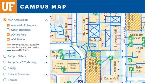 University Of Florida Campus Map Map Of The Usa With State Names