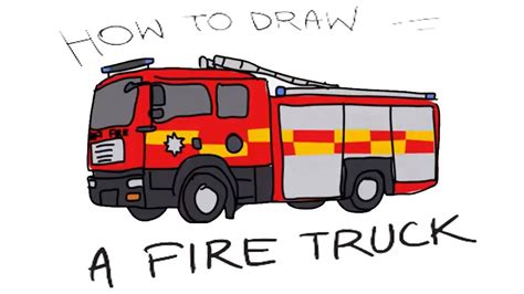 How To Draw A Fire Truck For Kids Art Colours For Kids With Colored