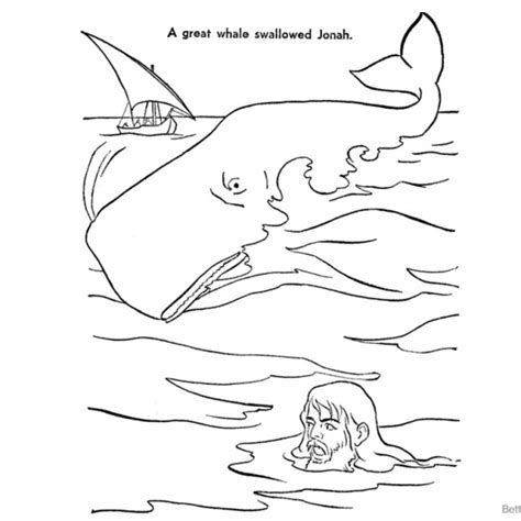 Jonah And The Whale Coloring Pages Connect the Dots by Number - Free
