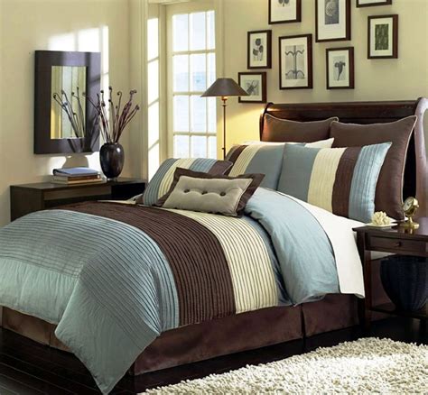 Light Blue And Brown Bedding Comforter Sets