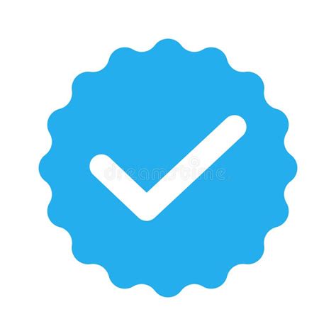 Blue Verification Check Mark Icon Stock Vector Illustration Of