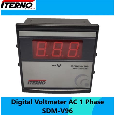 Jual Digital Voltmeter Ac Phase X Mm Sdm V Iterno Shopee Indonesia