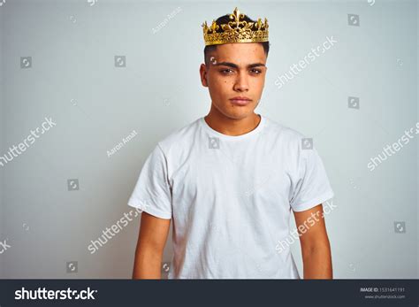 Young Brazilian Man Wearing King Crown Stock Photo 1531641191