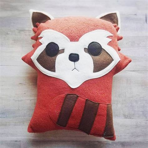Red Panda Pillow Plush Cushion Nursery Decor Etsy Panda Pillow