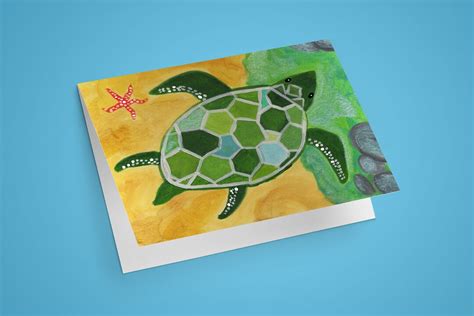 Sea Turtle Cards Etsy